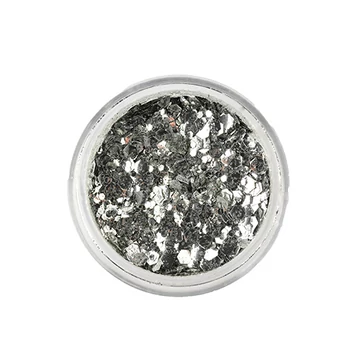 SILVER Biológiailag lebomló arc- és testcsillám Chunky Mix