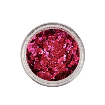 ROSE PINK Biológiailag lebomló arc- és testcsillám Chunky Mix