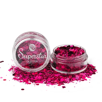 Chunky csillám mix 8 ml - Laser Pink