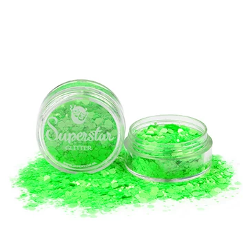 Chunky csillám mix 8 ml - Fluorescent Green