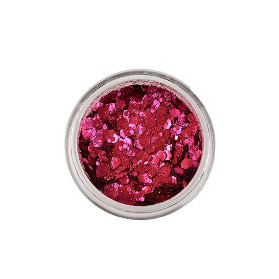 ROSE PINK Biológiailag lebomló arc- és testcsillám Chunky Mix