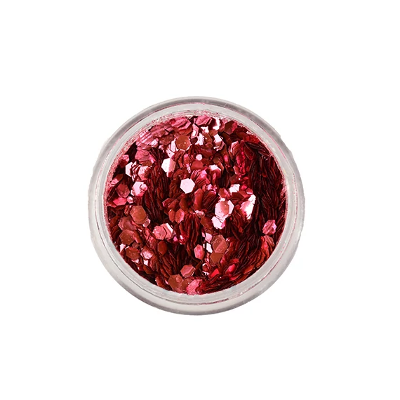DARK ROSE Biológiailag lebomló arc- és testcsillám Chunky mix
