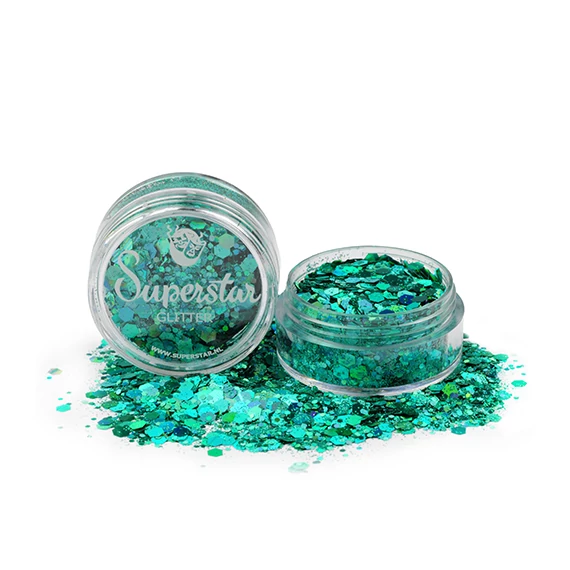 Chunky csillám mix 8 ml - Laser Turquoise