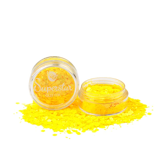 Chunky csillám mix 8 ml - Fluorescent Yellow