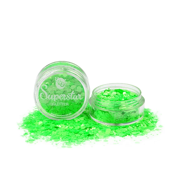 Chunky csillám mix 8 ml - Fluorescent Green